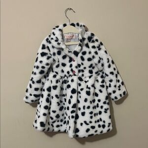 Biscotti Black and White Faux Fur Coat